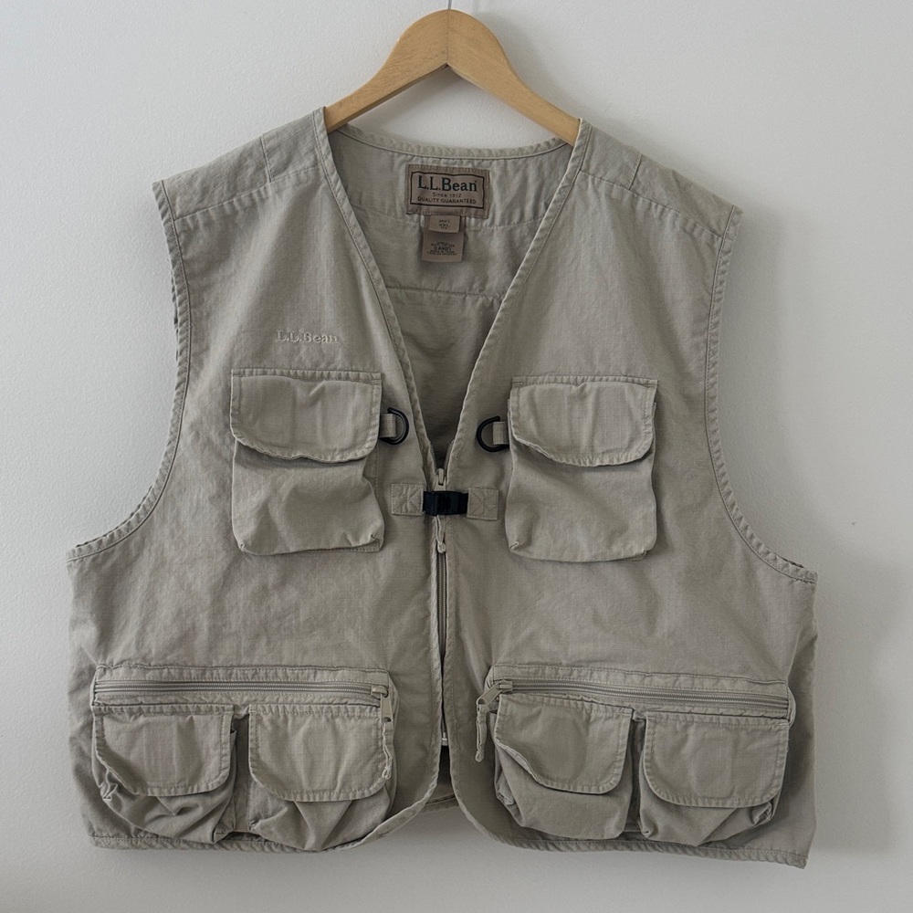 LL Bean Men's Outdoors Fishing Utility Vest Size XXL
